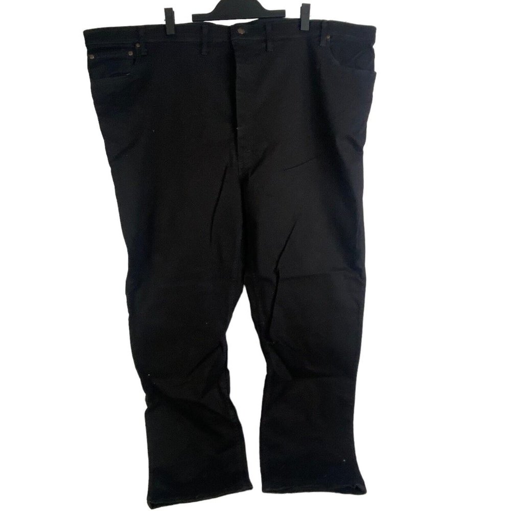 Wrangler Rugged Wear Relaxed Fit Black Jeans Size 54x32 Black NEW